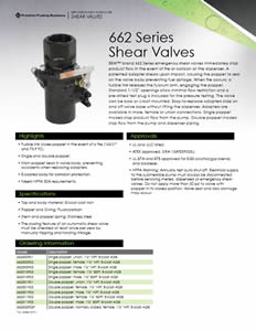 FFS-0265 662 Series Shear Valve Datasheet